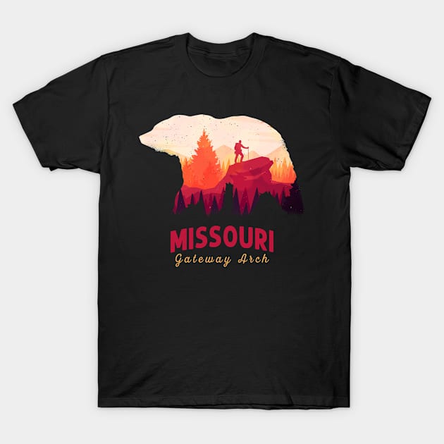 Vintage Gateway Arch National Park Missouri T-Shirt by Bullenbeisser.clothes